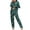 01 Green, variant on Weiqiqre Pajamas for Women Button Down 2 Piece Silk Pjs Shorts Set Ruffle Notch Collar Sleepwear