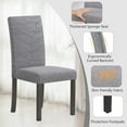 thumbnail image 6 of VECELO Set of 2 Upholstered Dining Chairs, Modern Parsons Chairs with Solid Back, Kitchen Side Chair for Dining Room Living Room, Light Gray, 6 of 11