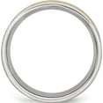 thumbnail image 2 of Stainless Steel Brushed Yellow Ip-Plated 8mm Grooved Band (Size 10) Made In China sr60-10, 2 of 5