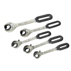 5PC RATCHET & RELEASE FLARE NUT WRENCH SET - SAE