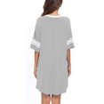 thumbnail image 4 of Sherrylily Sleep Shirts for Women Modal Nightshirts V Neck Loose Nightgowns Printed Sleepwear, 4 of 5