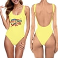 thumbnail image 2 of Women's U-shaped square-neck backless high-shoulder one-piece swimming suit with American flag print, high elasticity, soft and quick-drying fabric (S-XXL), 2 of 5