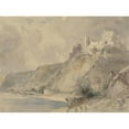 thumbnail image 2 of William Callow 14x11 Gold Ornate Wood Frame and Double Matted Museum Art Print Titled - Rheinfels and St. Goar (1838), 2 of 4