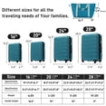 thumbnail image 2 of Oufan Hardshell Luggage Sets 3 Pieces with TSA Lock, Lightweight Luggage Travel Set with Spinner, 24IN+Handbag+Cosmetic Case, Purple, 2 of 6