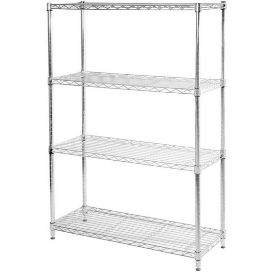 Seville Classics 4Tier UltraZinc NSF Steel Wire Shelving, 36"W x 14"D