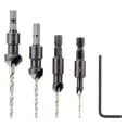 thumbnail image 1 of 4 Pc/Sistema Profesional Avellanado Taladro Bit Establecido Con Rápido Cambio Hexagonal Cañ Tomshoo Taladro avellanado, 1 of 6