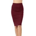 thumbnail image 2 of Womens High Waist Bodycon Fitted Midi Knee Pencil Skirt, 2 of 4