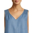 thumbnail image 3 of Time and Tru Women's V-Neck Tank Top, Sizes XS-XXXL, 3 of 5