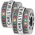 thumbnail image 2 of Charm de plata 925 Xmas01 2Pzas Plata S925 Chapa Separador Clip Christmas Plata/Multicolor Caja Blanca 4x4cm., 2 of 3