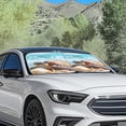 thumbnail image 3 of Jeiento Turtle Car Sun Visor 2-Piece Foldable Car Windshield Sun Shade Sun Shade for UV Protection Auto Interior Protector Easy Installation Fit Most Truck, Suv, or Van, 3 of 7