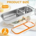 thumbnail image 2 of 2PCS Stainless Steel Divided Snack Container with Lid for Kid Leak Proof Lunchbox Reusable Food Storage Container with Compartment for School, 2 of 8