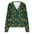 thumbnail image 4 of Puntoco Chaqueta De Punto Informal Con Estampado De Hojas Para Mujer, Chaqueta Con Botones, Abrigo De Felpa, Para Otoño E Invierno, 4 of 4