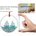 thumbnail image 4 of romoty Sea Glass Style Sailing Pendant, Forever Sailing Side By Side Round Acrylic Ornament, 3.14" Diameter Nautical Decor for Car Rearview Mirror, Anniversary & Valentine's Day Gift, 4 of 6