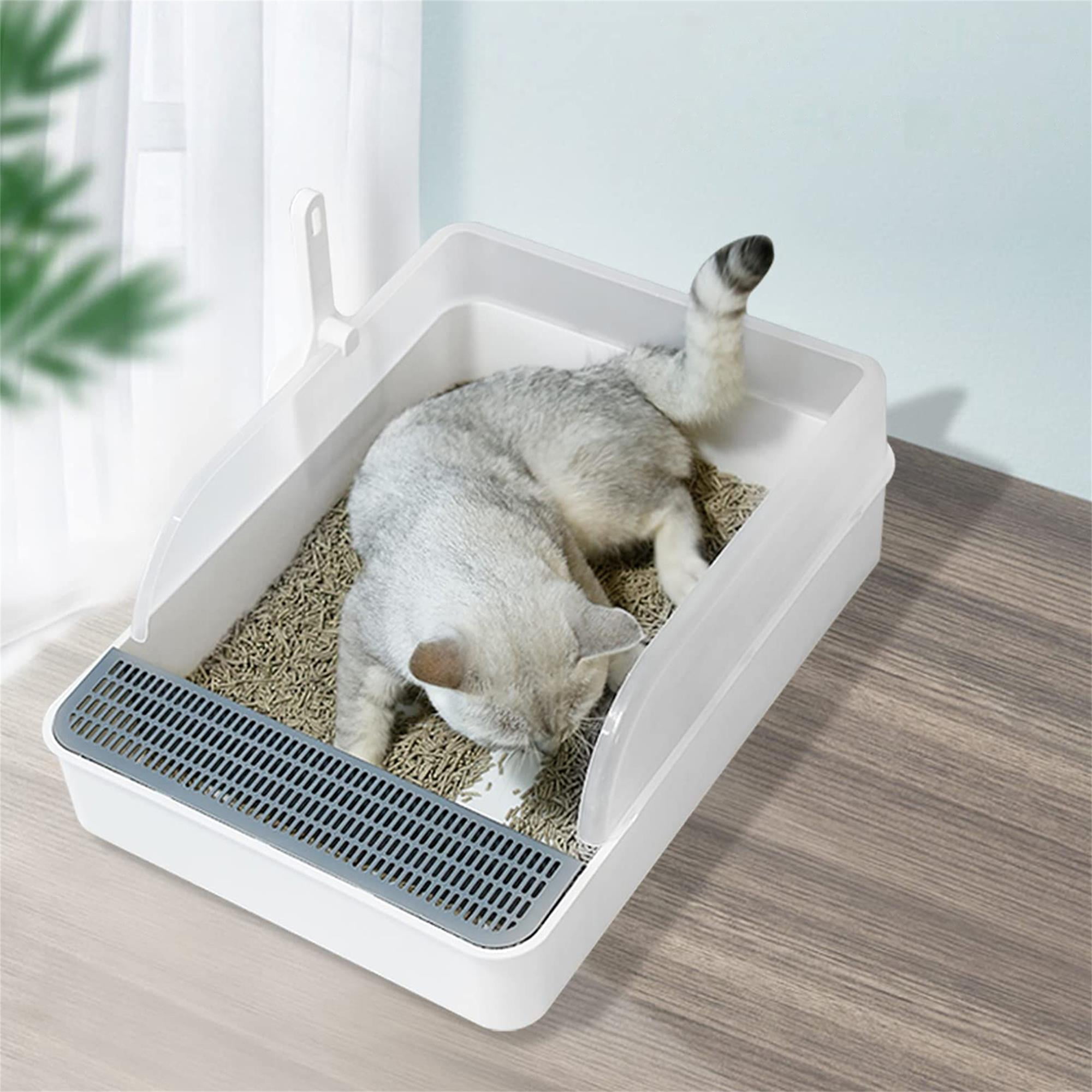 Pefilos 20" Cats Litter Box System with Handy Litter Scoop, Litter Box for Indoor, Cat Toilet for Small Cats, White Pefilos 20" Cats Litter Box System with Handy Litter Scoop, Litter Box for Indoor, Cat Toilet for Small Cats, White
