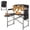 BLACK/MEDIUMGREY, variant on KingCamp Folding Director Chair, Folding Camping Chair with Side Table, Cup Holder, Portable Makeup Artist Chair with Storage Bag, 32.6'' Tall Oversized Director Chair, 396LBS Capacity