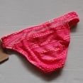 thumbnail image 4 of Hobie HOT PINK Crochet Side-Tab Bikini Swim Bottom, US Small, 4 of 4