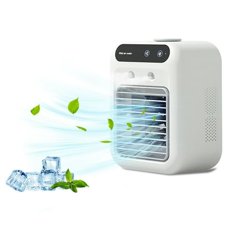 

Air Conditioner Portable Personal Mini Air Conditioner Quiet Desk Fan with 3 Speed Mode USB Rechargeable Desktop Humidifier Fan Evaporative Cooler for Home Office Room Outdoor