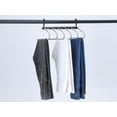 thumbnail image 6 of Unique Bargains Space Saving Non Slip Metal Pants Hangers 2 Pcs Black, 6 of 6