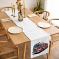 thumbnail image 3 of Red Fire Truck Table Runner - 90 Inch Long, Kitchen Dining Table Runner Dresser Scarves, Funny Cute Car Farmhouse Decor for Coffee Tables Wedding Party Banquet, 3 of 8
