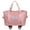 Pink, variant on BadPiggies Foldable Travel Duffel Bag, Expandable Suitcase Large Rolling Luggage Carry on Bag for Women & Men - Gray