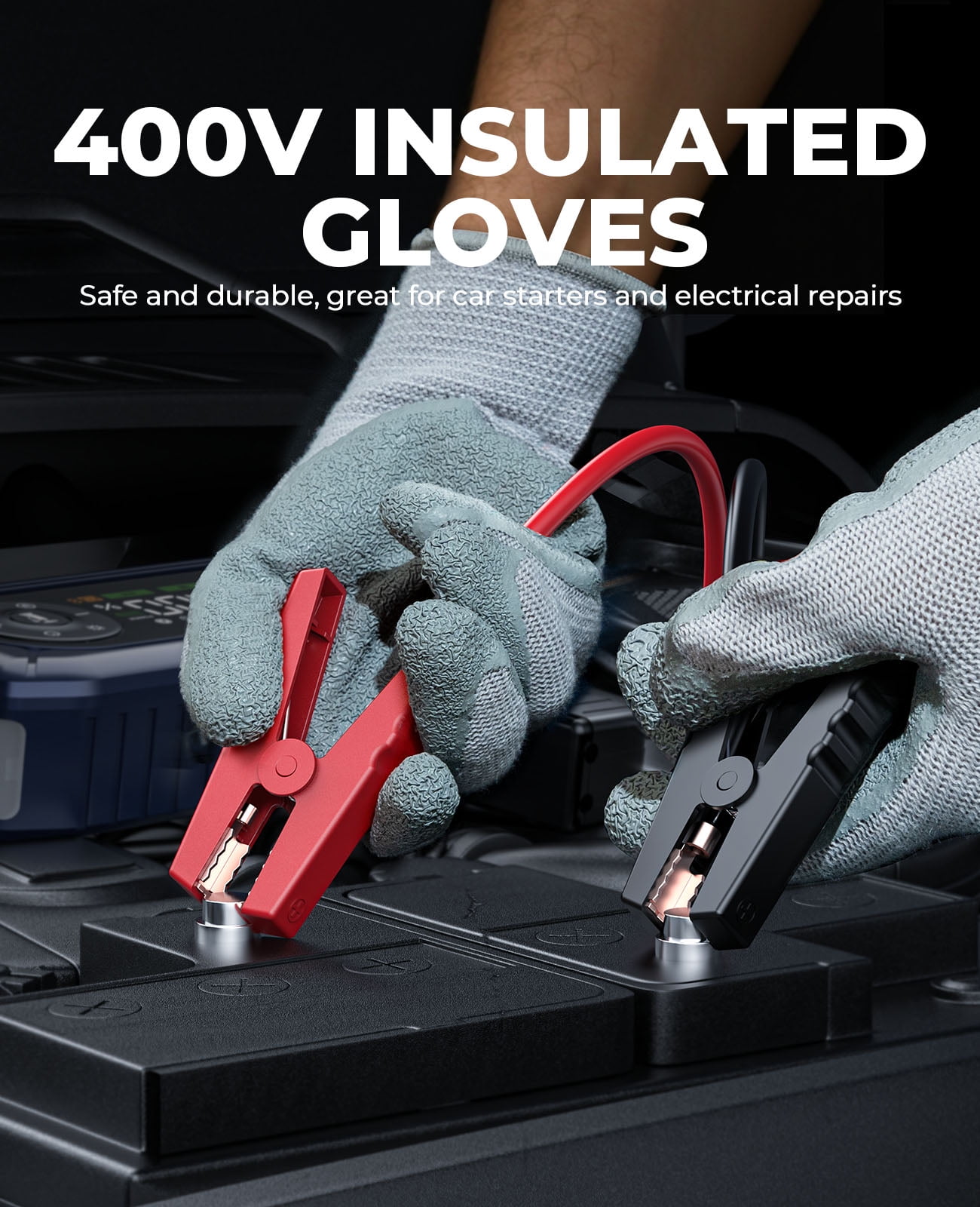 BUTURE 4500A Car Jump Starter with Air Compressor, 12V Battery Booster, Jump Box for 9.0L Gas/8.0L Diesel, 150PSI Digital Tire Inflator, Power Bank