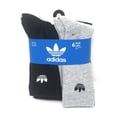 thumbnail image 2 of Adidas Men's Originals Trefoil 6 Pack Crew Socks, Black/White/Grey, 2 of 4