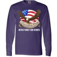 thumbnail image 3 of Inktastic Memorial Day- Never Forget Our Heroes- Bald Eagle Long Sleeve T-Shirt, 3 of 5