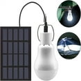 thumbnail image 6 of Solar Led Bulb Light with Usb Rechargeable Portable Solar Panel, 1.5w High Bness 6000k Cool White for 4+ Hours, Perfect for Camping Hiking Fishing Emergency Lighting and Outdoor Indoor Use, 6 of 8