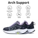 thumbnail image 2 of Zapatos para caminar Gyeice Air Arch Support para mujer, color gris y morado 6.5, 2 of 6