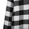 thumbnail image 4 of Sedceaty Women's Plaid Button Shirt Long Sleeve Stand Up Collar Blouse Casual Slim Fit Top, 4 of 7