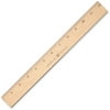 Westcott, ACM10375, 12" Dual-Sided Inches/Metric Wood Ruler, 1 Each