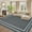 Dark gray, variant on Assaile Traditional Farmhouse Border Braided Pattern Area Rug Non-Slip Washable for Living Room，Bedroom，Entryway