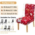 thumbnail image 3 of Christmas Snowflake Snowman Dining Chair Cover Set of 6, Merry Xmas Winter Holiday Decor Parsons Chair Slipcovers, Santa Decorations Kitchen Chair Seat Cover Protectors (Red,6 Pack), 3 of 6