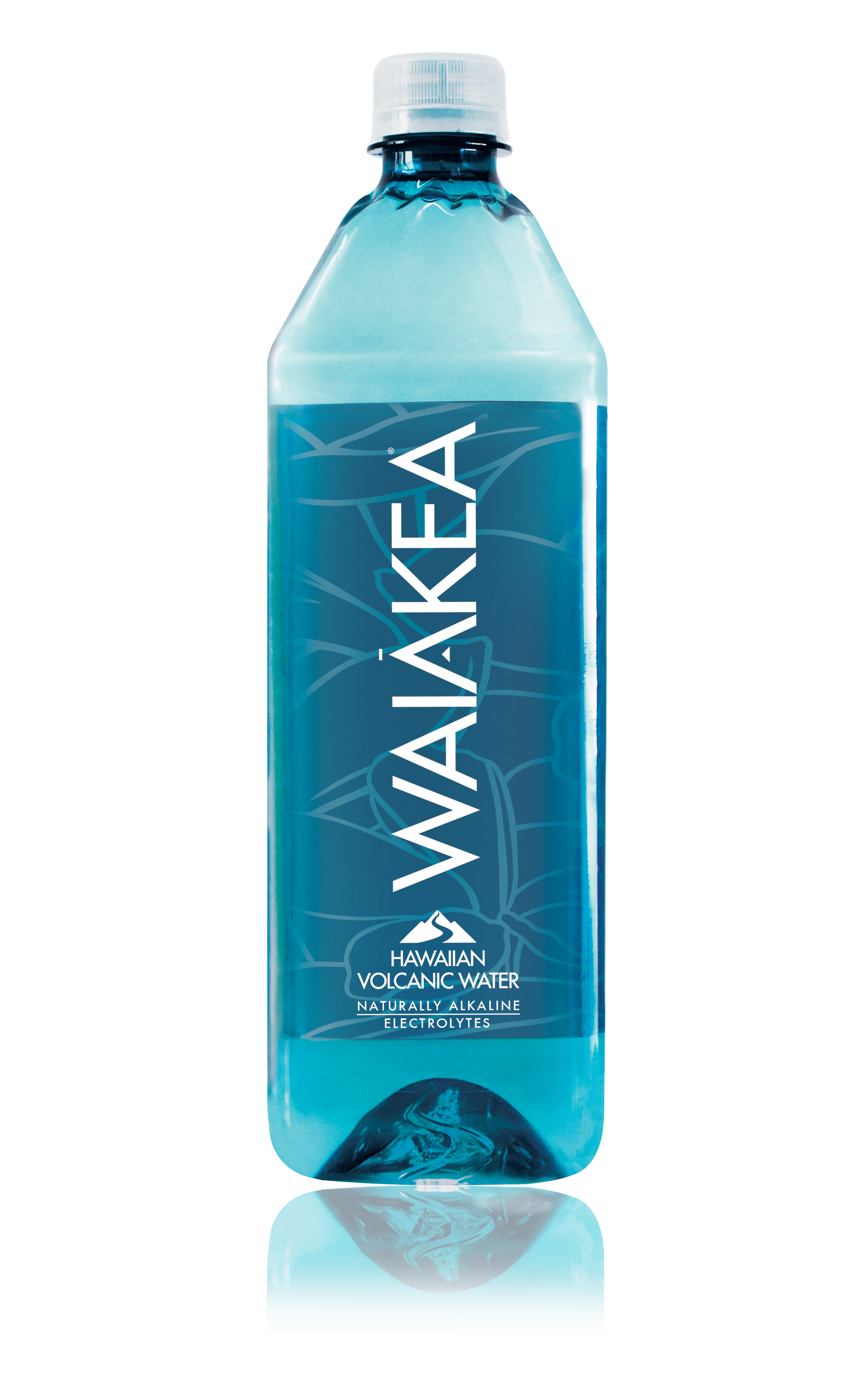 Waiakea Hawaiian Volcanic Water, Naturally Alkaline, 100% Upcycled Bottle, 1L Bottles (Pack of 12)