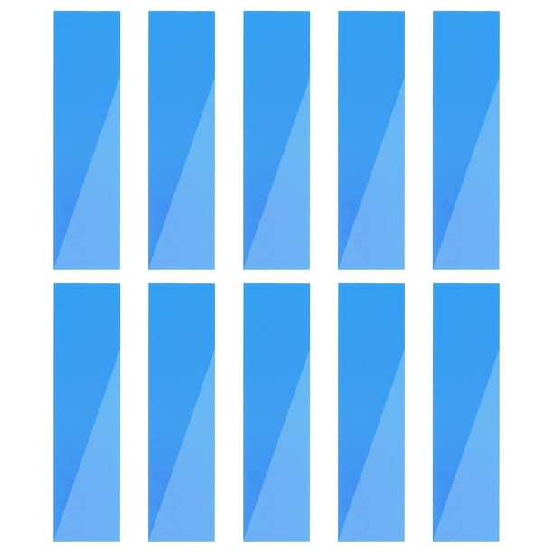 20uds Tira Espejo Pared Pegatina, 2 x 7.9 Auto Adhesivo Acrílico Espejo Pared Tiras Calcomanía Removible para Hogar Dormitorio Fondo DIY Decoración, Azul