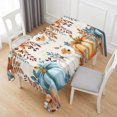 thumbnail image 6 of Orange Blue Fall Table Cloth Waterproof Tablecloths, Thanksgiving Pumpkins Harvest Botanical Tablecloth Dining Table Cover for Kitchen Party Tabletop Outdoor, Rectangle Tablecloth 60x120 Inch, 6 of 9