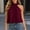 Wine, variant on Womens Sleeveless Top, Halter Solid Resort Knit with Back Tie Flowy Brown M