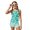 Mint Leopard Print Pattern, variant on Tutolipy Palm Tree Floral Patterns Girls 2-Piece Tankini Swimsuit Set, Removable Pads Removable Chest Pads Two Piece Tankini Swimwear Set for Summer Size 10-11 Year Old