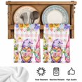 thumbnail image 5 of Watercolor Gnomes Floral Kitchen Towels Set of 2, Spring Butterflies Flowers Pink Plaid Absorbent Dish Towels for Kitchen, Microfiber Hand Towel, Quick Drying Tea Towel Decorative Dishcloths, 5 of 7