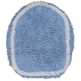 thumbnail image 6 of Home Weavers Allure Bathroom Rug Toilet Lid Seat Cover, Elastic Edges, 100% Cotton Soft Universal Fit for Standard Round Elongated Bath Room Bowl Lids, Washable, 18"x18" Toilet Lid Cover, Blue, 6 of 8