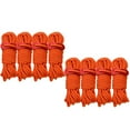 thumbnail image 1 of Generic Reflective Camping Rope Set - 4mm Thick Polyester Ropes with Windproof Clips, 4m Length, 8-Pack, Multi-Color Options (Orange), 1 of 6