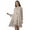 Baby Pink, variant on Moomaya Rayon Flared Dress For Womens Long Sleeve Printed V-Neck Casual Beach Dress For Girls