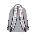 thumbnail image 3 of Baseballs and Game Terms White Backpack for School, Cute School Bag with Adjustable Shoulder Straps and Padded Back, 15.3"x11"x6.7", 3 of 5