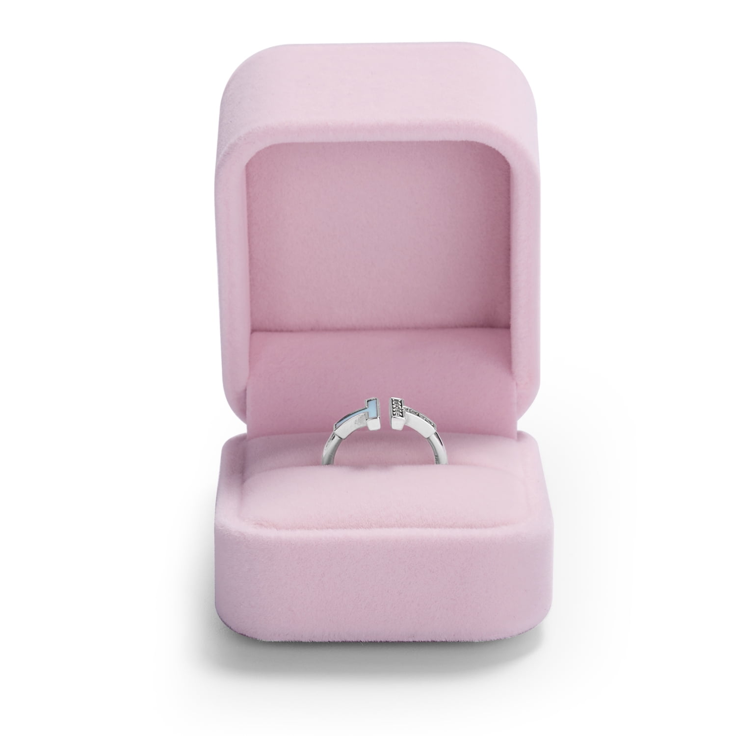 Oirlv Velvet Ring Box Rings Case,Single Ring Gift Box Elegant for