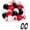 Black & Red & White, variant on KIRIKOU 12 Inch 60 Pack Silver and White Confetti Balloons Garland Arch Kit Chrome Metallic Shinny Pastel Balloons with Ribbons for Wedding Baby Shower Graduation Birthday Party Decorations