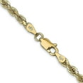 thumbnail image 3 of Solid 14K Yellow Gold 3.6mm Diamond-cut Quadruple Rope Lobster Lock Chain - 22", 3 of 8
