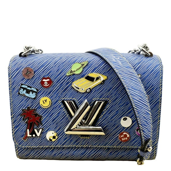 Pre-Owned LOUIS VUITTON Twist Denim Charms Epi Leather Crossbody Bag Blue