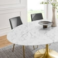 thumbnail image 6 of Lippa 78" Oval Artificial Marble Dining Table, 6 of 6