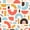 Color 1, variant on Peel and Stick Wallpaper Mid century modern abstract orange blue yellow shapes circles 17.7"x118" Contact Paper Removable Self Adhesive Waterproof Wall Decor for Bedroom Kitchen Cabinets