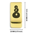 thumbnail image 2 of Stainless Steel Pikorua (Twist) Maori Symbol Classic Slim Money Clip Credit Card Holder, 2 of 2